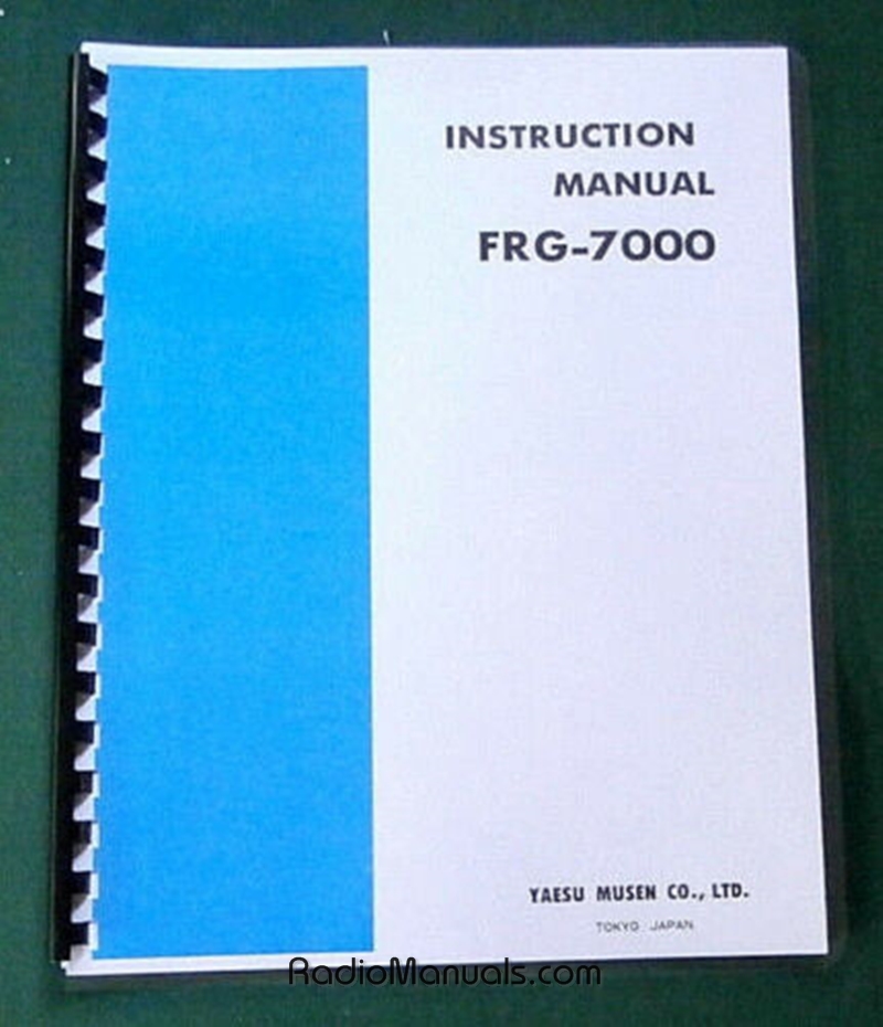 Yaesu FRG-7000 Instruction Manual